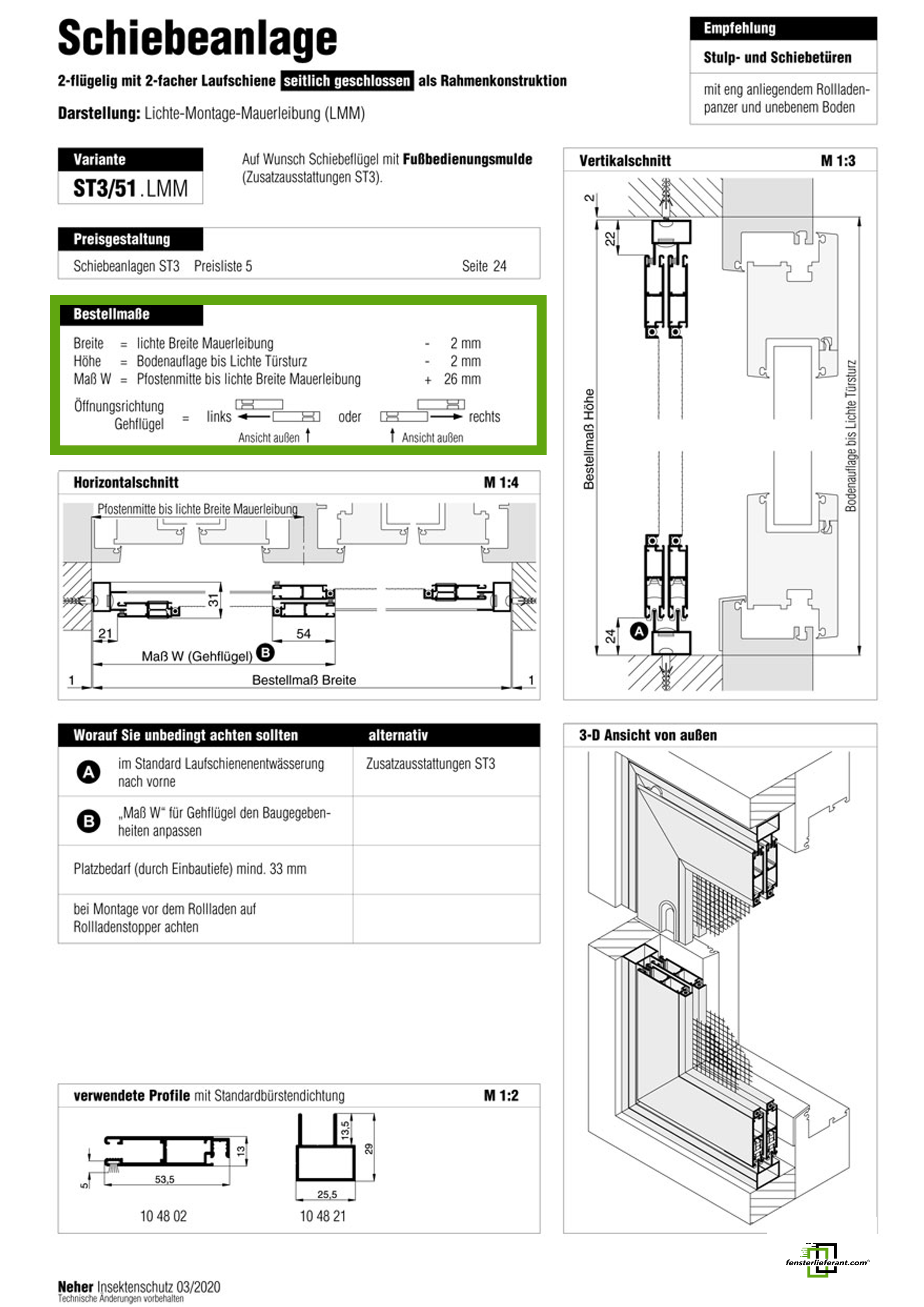 Schiebetür ST 3/51 AMB von MHZ Neher Technology – Schiebeanlage 2